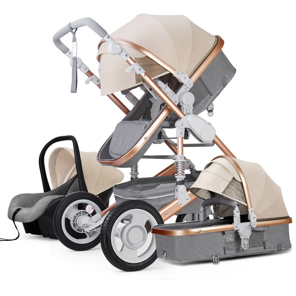 High Luxury Landscape Baby stroller 3 in 1 With Car Seat